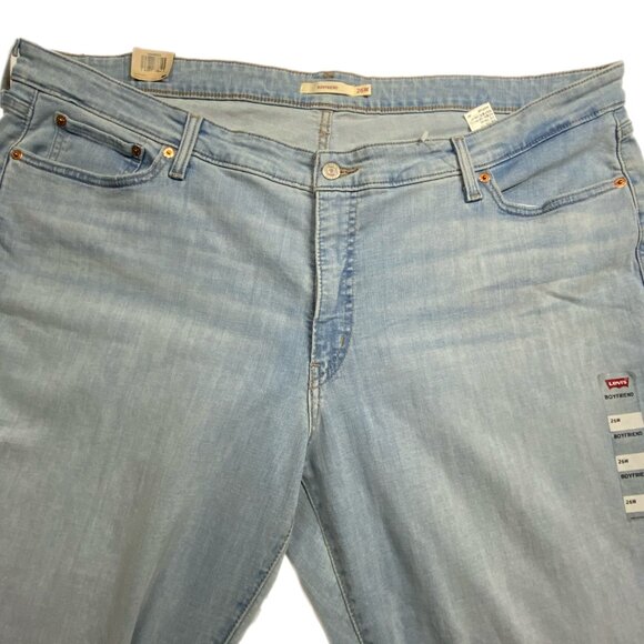 NWT Levi's Mid Rise Boyfriend Jeans Tapered Leg Loose Slouchy Size 26 Women - Picture 4 of 14
